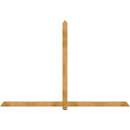 Ekena Millwork Eugene Rough Sawn Timber Gable Bracket, Western Red Cedar, 108"W x 72"H x 2"D x 4"F, 16/12 Pitch GBW108X72X0204EUG00RWR